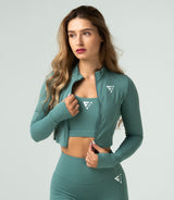 Women's "Active" Crop-Top Hoodie