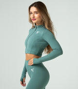 Women's "Active" Crop-Top Hoodie