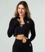 Women's "Active" Crop-Top Hoodie