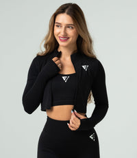 Women's "Active" Crop-Top Hoodie