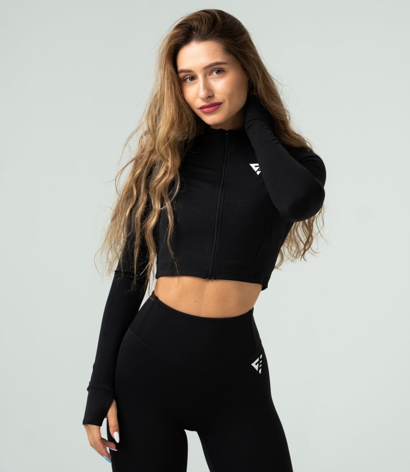 Women's "Active" Crop-Top Hoodie